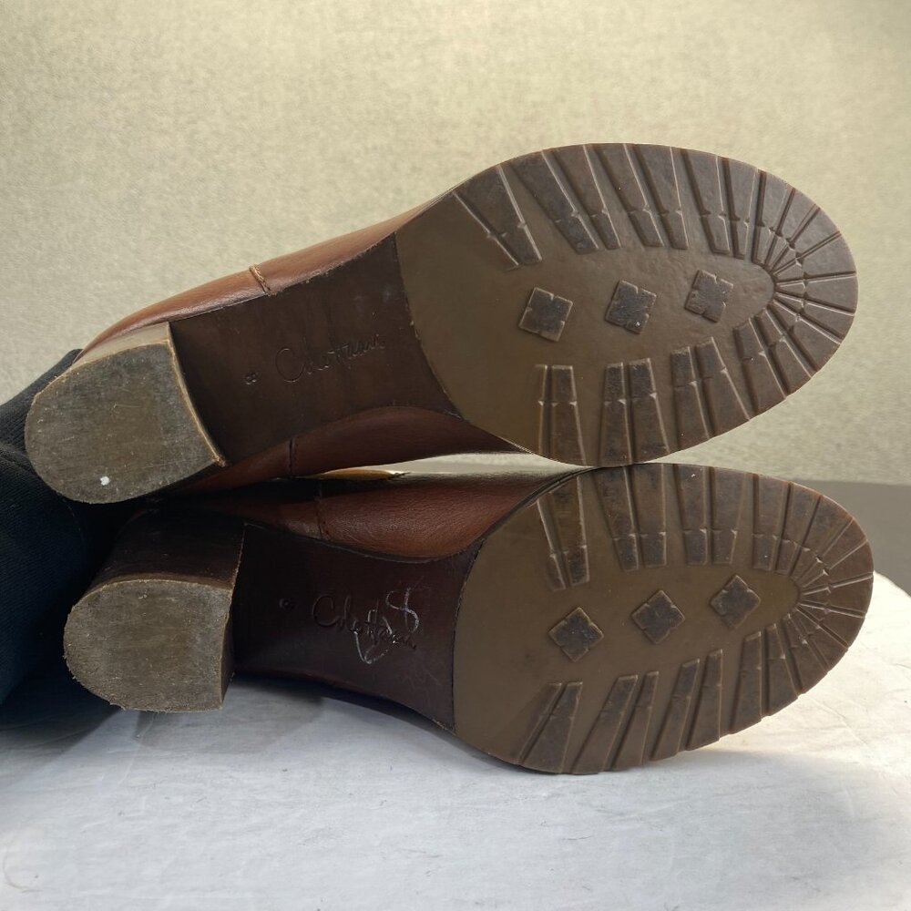 Cole Haan Brown Leather Boots Women’s Size 8 B Waterproof Heel Slip on - Picture 3 of 13